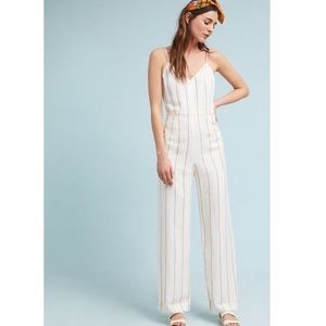 Anthropologie The Essential Yarn Dyed Jumpsuit NWT